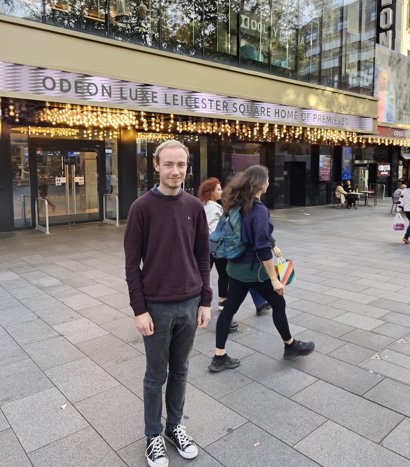 Lewis Yates outside a special crew screening of Empire of Light