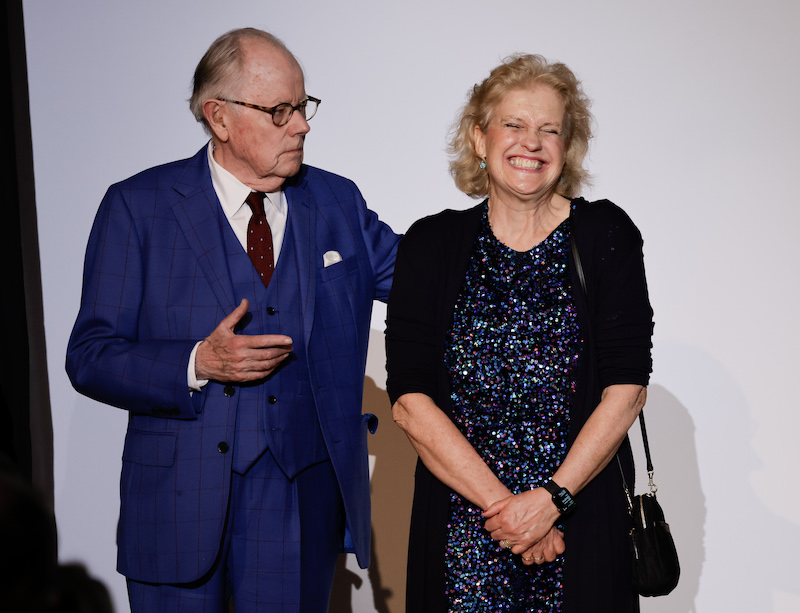 Hilary and Michael Whitehall at The Golden Shears 2023 at Merchant Taylors' Hall